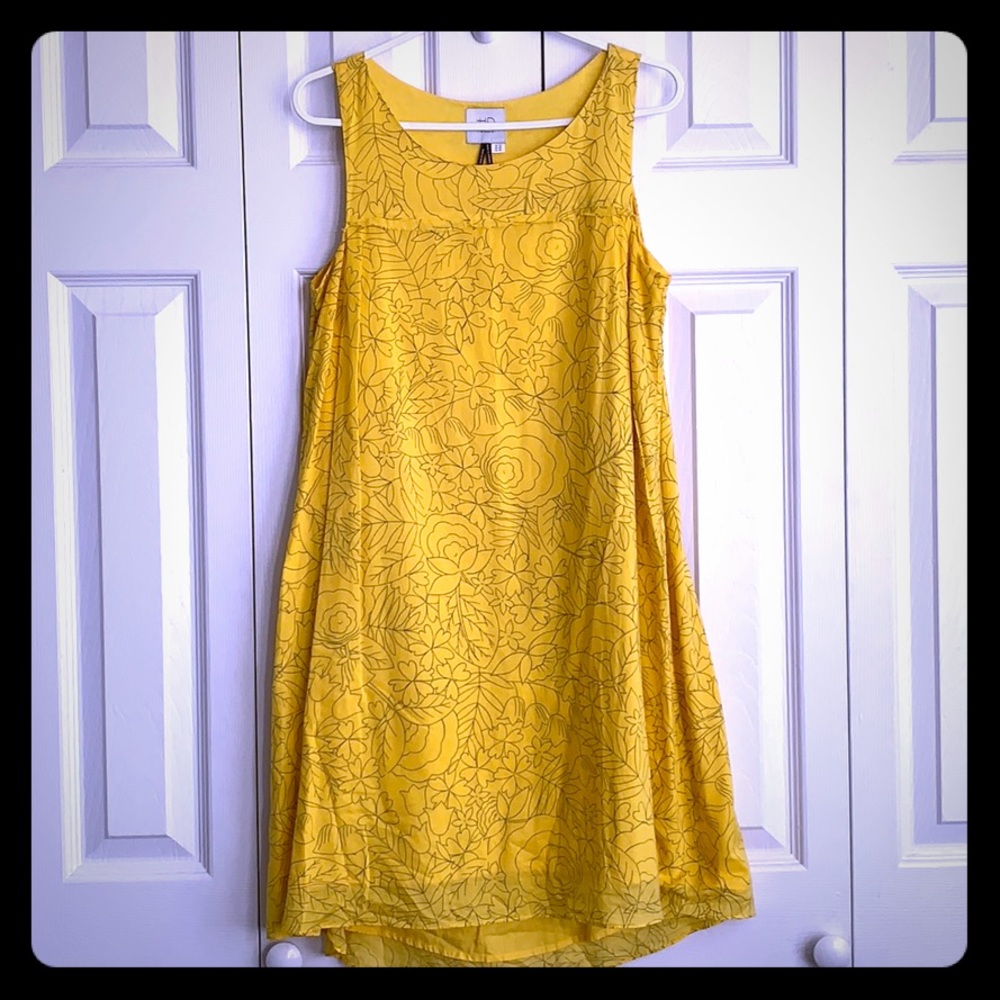 Anthropologie HD Yellow Floral Dress